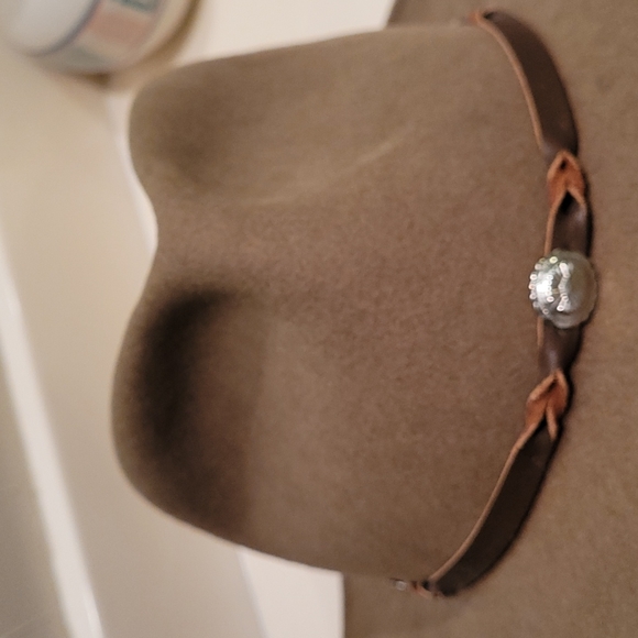 ELAN BLANC Hat w/ leather hat band, EUC, XL - Picture 3 of 10